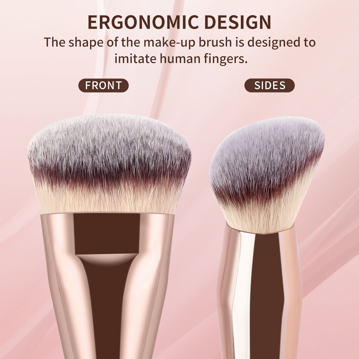 MAANGE Wholesale High Quality 3pcs Makeup Foundation Brush Custom logo OEM&ODM Facial Profesional Makeup Brush Set - 图片 4