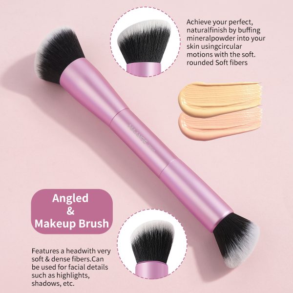 Maange Professional 4pcs Makeup Brush 2pcs Powder Puff Foundation Blush Loose Powder Wholesale Custom OEM&OEM Makeup Brushes Set