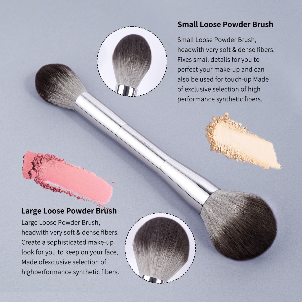 MAANGE Custom OEM&ODM Professional 18pcs Makeup Set Eyeliner Eyebrow Foundation Concealer Face Professional Makeup Brush - 图片 6