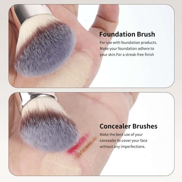 MAANGE Custom 10pcs Makeup Brushes Private Label Cosmetic Brush Luxury Vegan Nylon Professional Facial Makeup Brushes Kit
