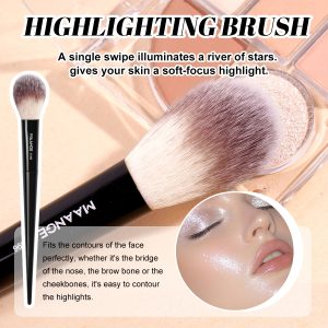 MAANGE 5PCS Synthetic Hair Professional Makeup Brushes Multi-Functional Angled Customizable OEM&ODM Facial Makeup Brush Set - 图片 2