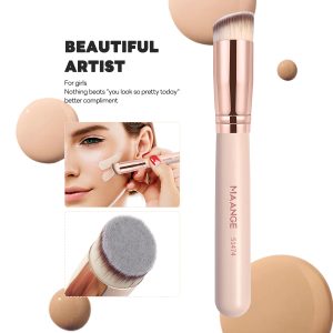 MAANGE Professional 7pcs Makeup Brush Set LED Mirror Storage Box Eyeshadow Foundation Blush Loose Powder Facial Makeup Brush Set - 图片 4