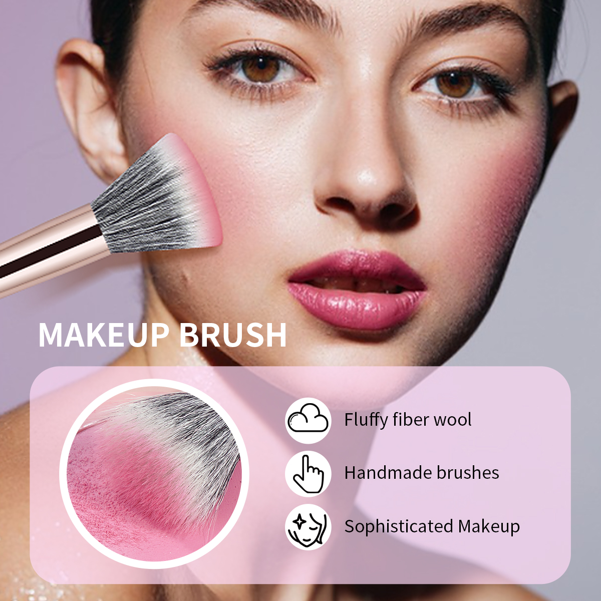 MAANGE Wholesale High Quality 3pcs Makeup Foundation Brush Custom logo OEM&ODM Facial Profesional Makeup Brush Set - 图片 5