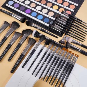 MAANGE Wholesale New Arrival Professional 32pcs Makeup Brushes Set Makeup Bag Makeup Remover Sponge Facial Makeup Brush Kit - 图片 3