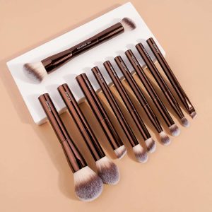 MAANGE Wholesale Custom OEM&ODM 10pcs Makeup Brush Synthetic High Quality Private Label Travel Professional Makeup Brush Set - 图片 6