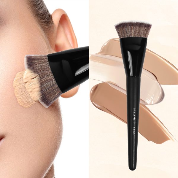 MAANGECustom OEM&ODM Private Label Flat Foundation Brush for Liquid Wholesale Vegan Soft Full Coverage Makeup Brush