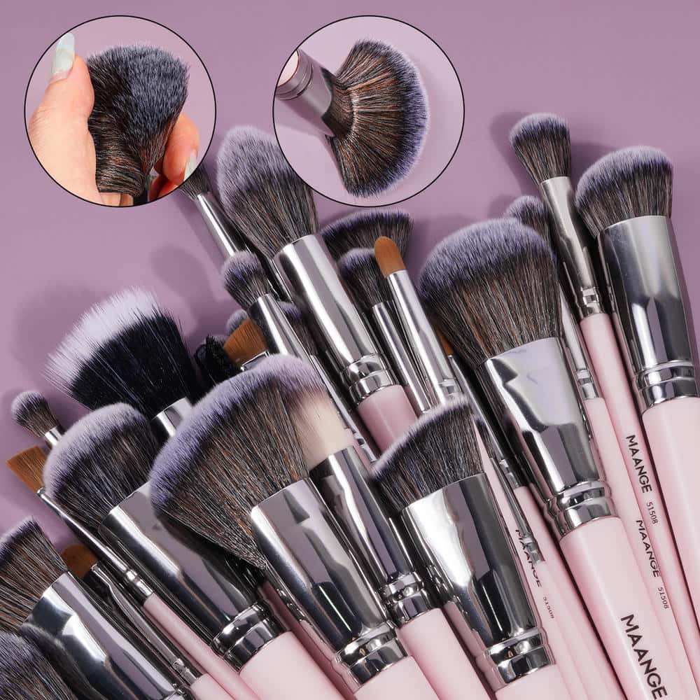 MAANGE Wholesale New Arrival Professional 32pcs Makeup Brushes Set 15pcs Powder Puff Makeup Bag Facial Makeup Brush Set - 图片 2