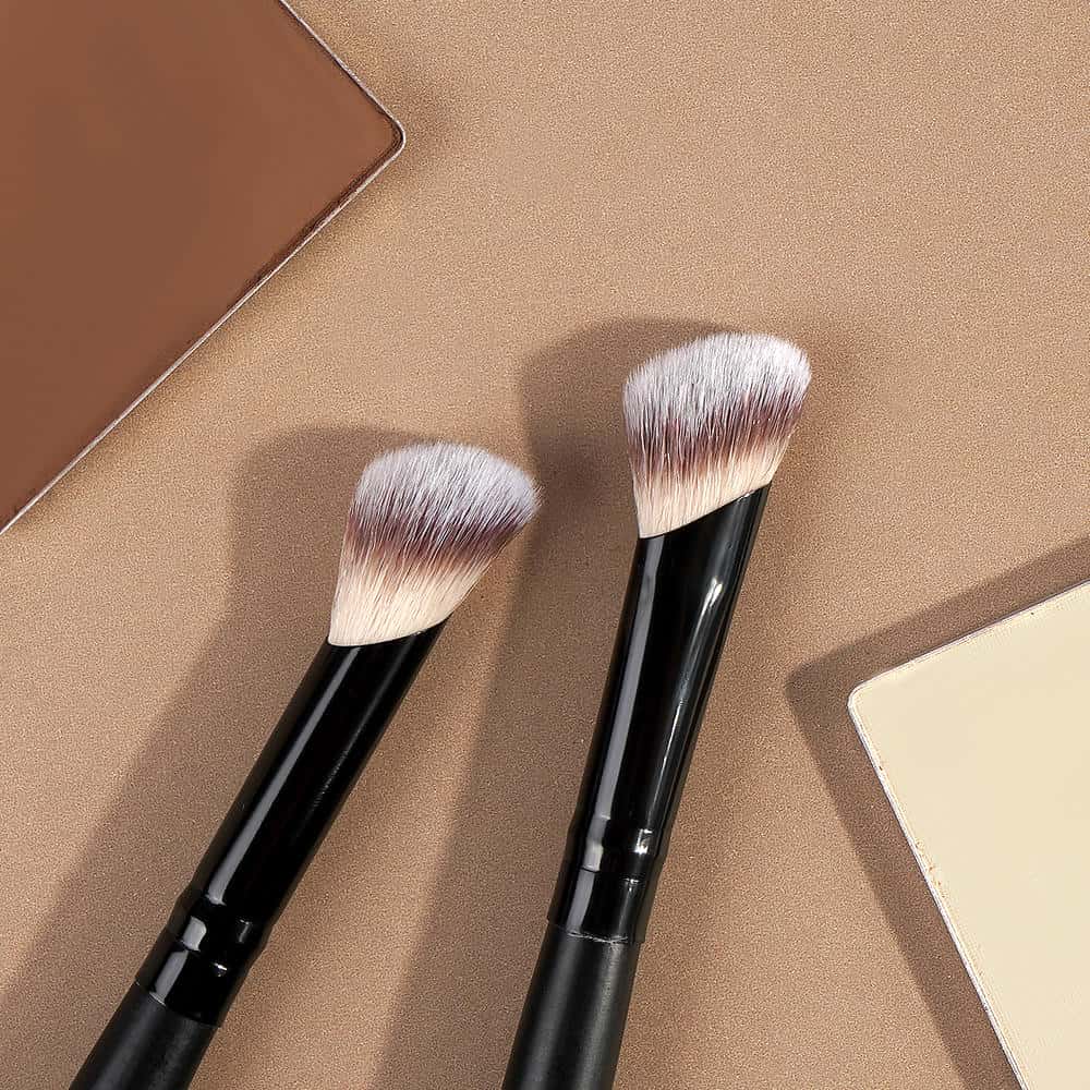 MAANGE Wholesale Custom Logo 4pcs Double Ended Foundation Makeup Brushes Private Label Professional Makeup Brush Set - 图片 6
