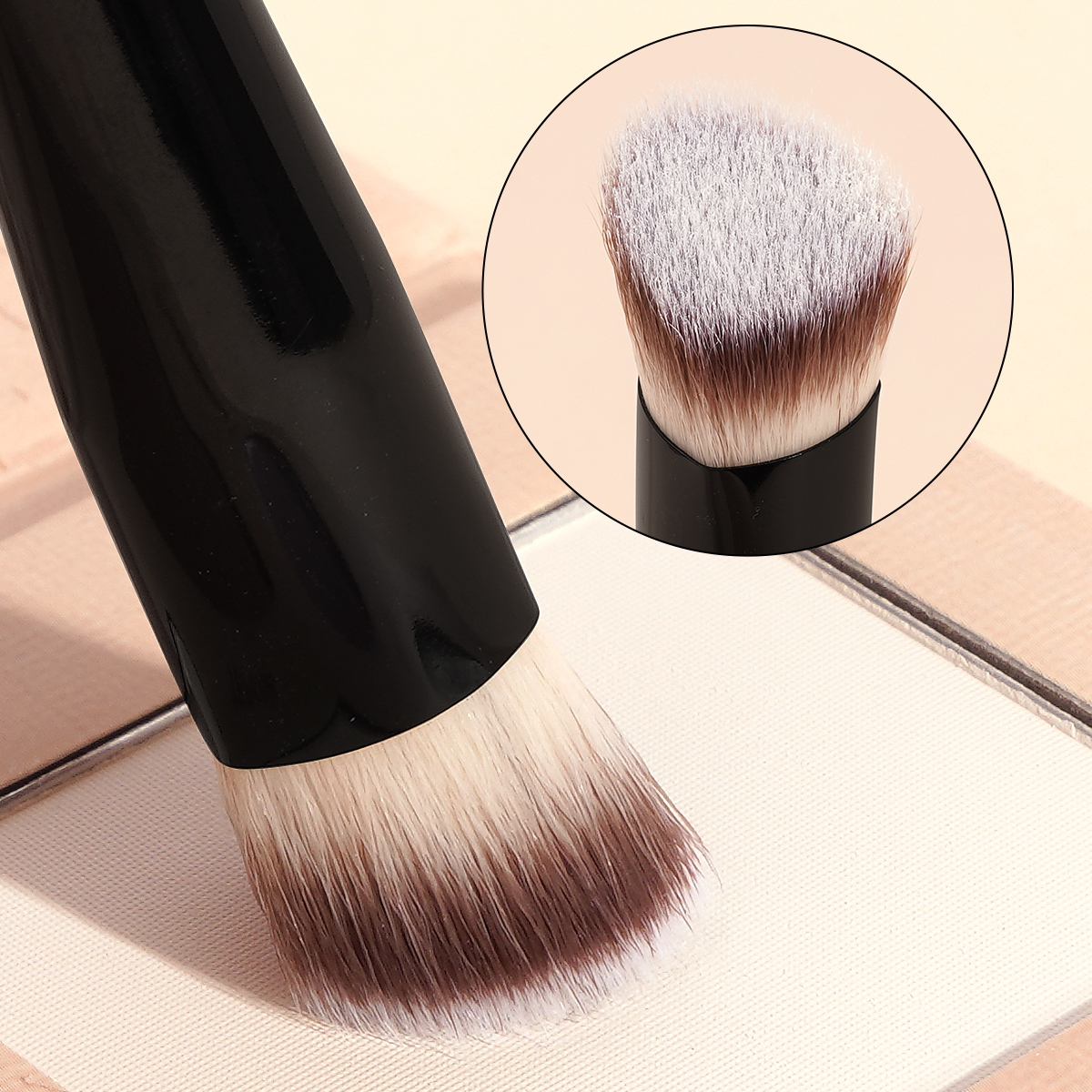 MAANGE 7pcs Synthetic Hair Makeup Brush Set Powder Brush Concealer Brush Customizable Facial Makeup Brush Set - 图片 4