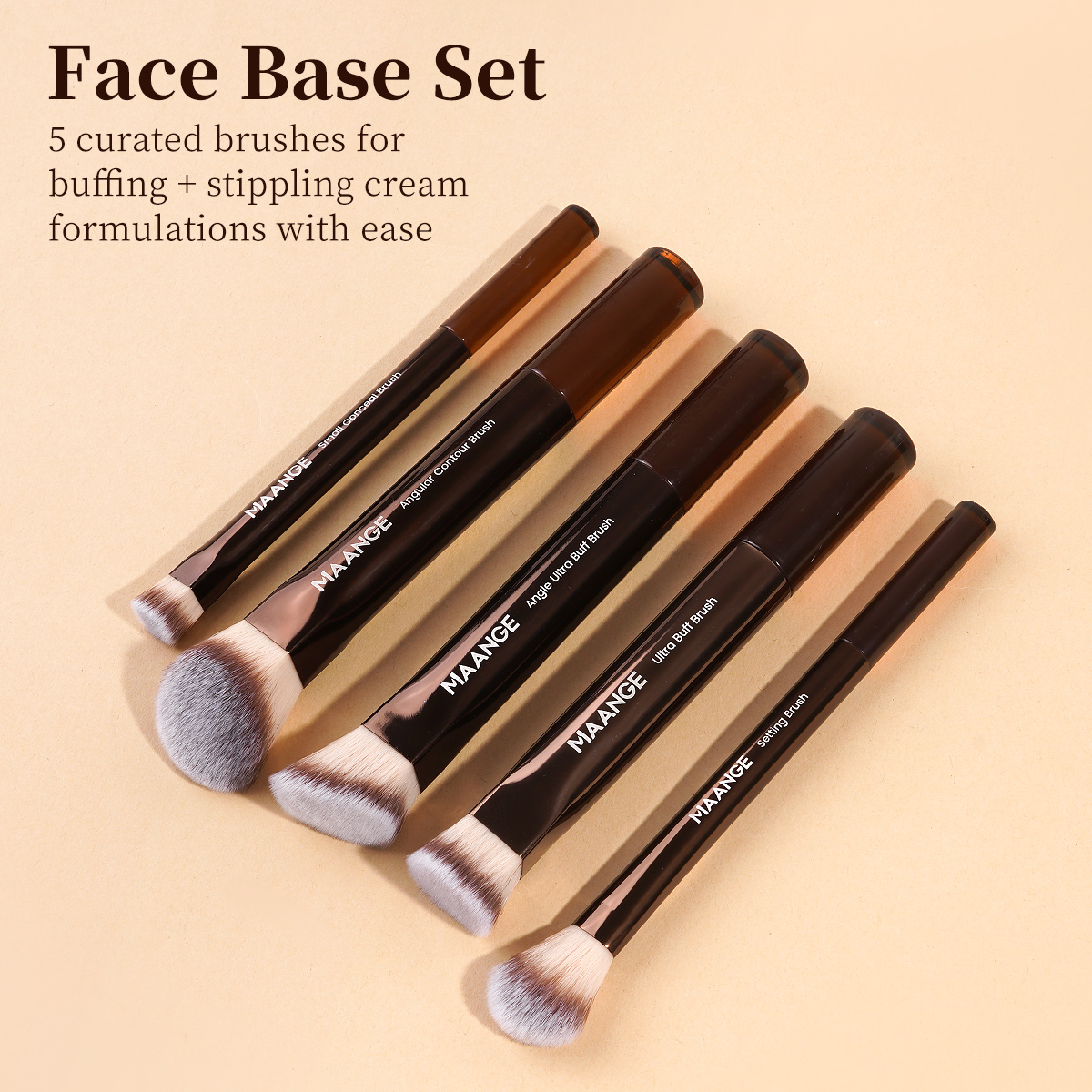 MAANGE Professional 5PCS Makeup Brush Set Foundation Eyes Makeup Brushes Professional Makeup Brush Set - 图片 2