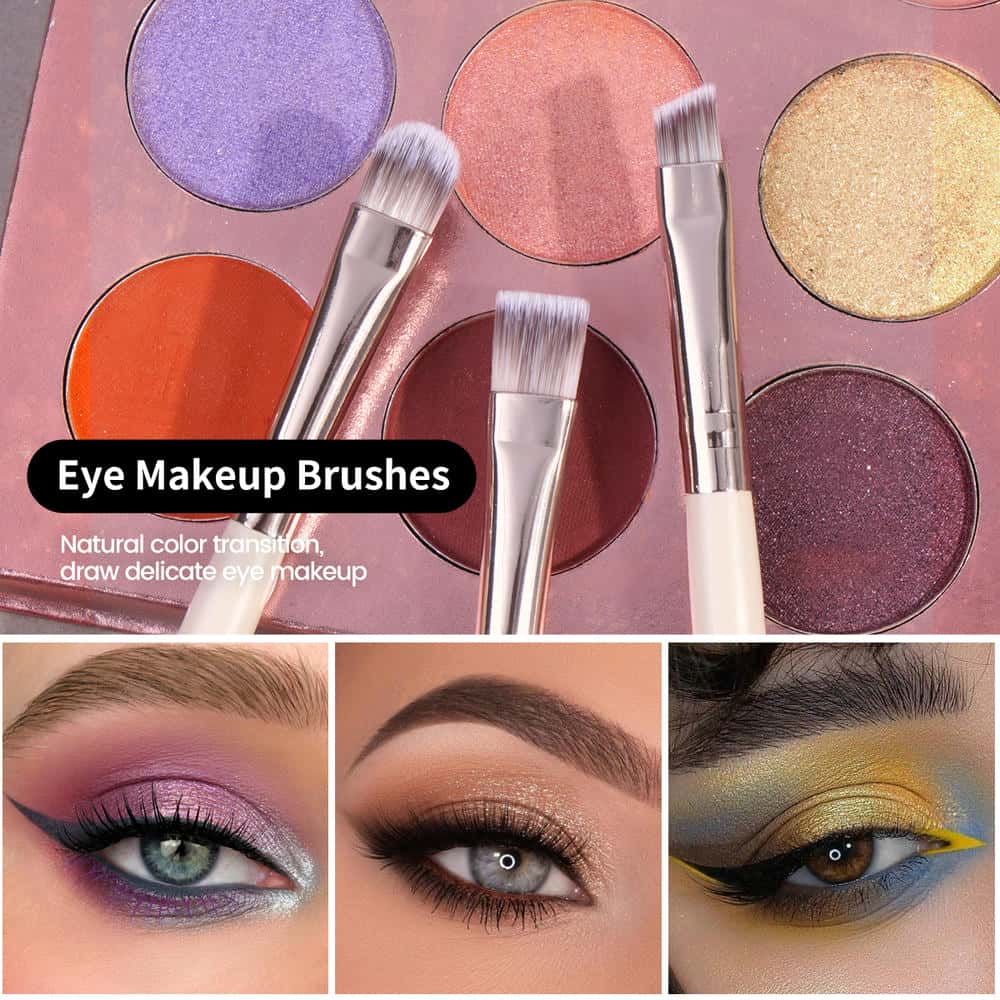 MAANGE Wholesale Professional 7pcs Makeup Brush Set 12pcs Powder Puff Eyeshadow Brushes and Face Makeup Brushes - 图片 5