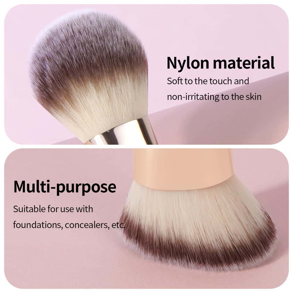 MAANGE Custom Logo 2Pcs Double-headed Loose Powder Blush Foundation Professional Makeup Brush Set - 图片 6