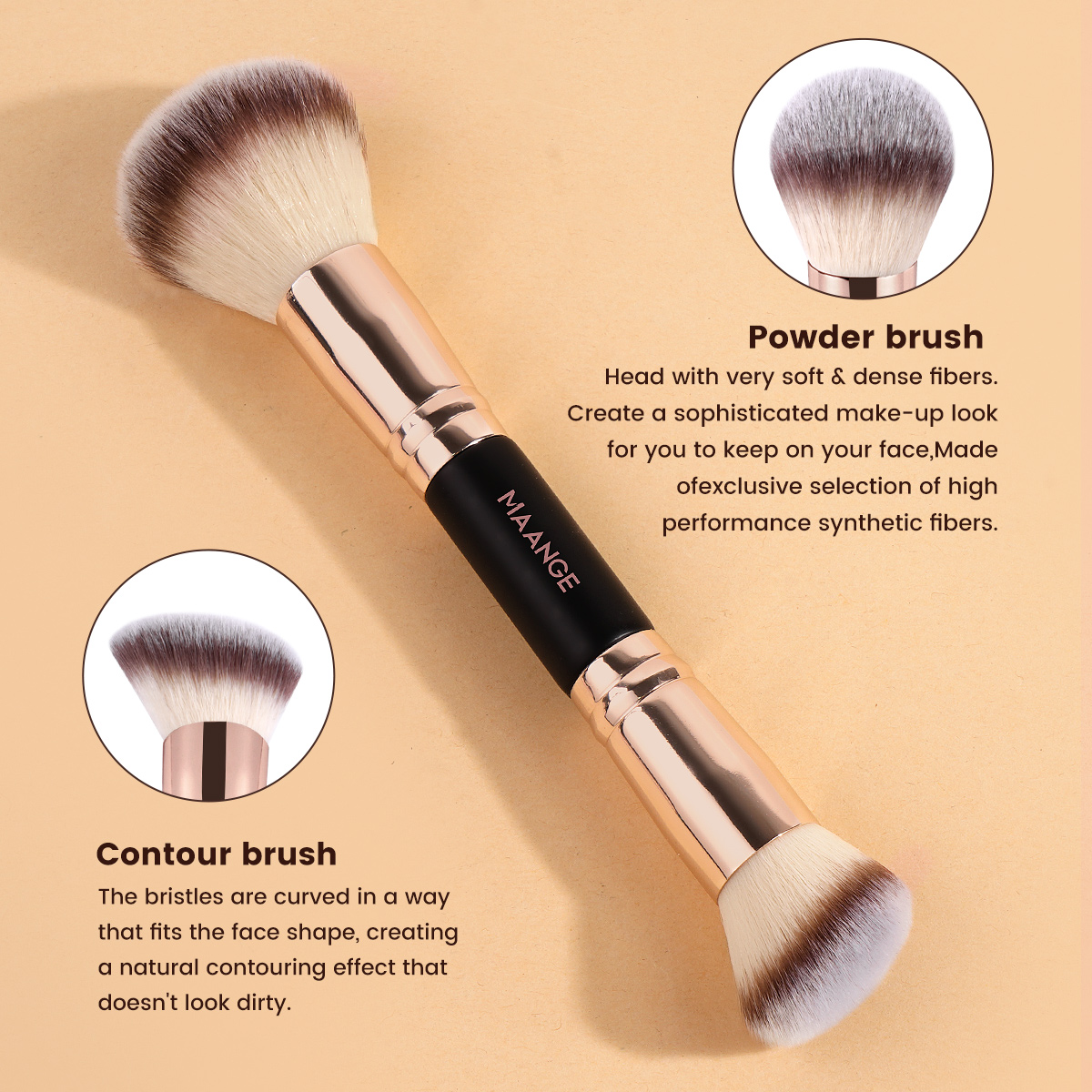 MAANGE Wholesale Customizable logo OEM&ODM 4PCS Makeup Brushes Private Label 4pcs Facial Professional Makeup Brush Set - 图片 9