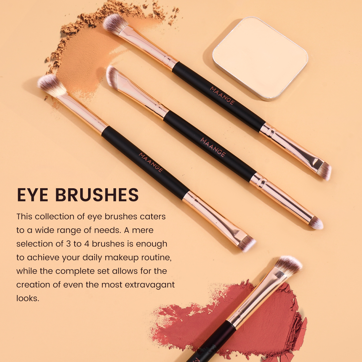 MAANGE Wholesale Custom logo OEM&ODM 10PCS Makeup Brushes Professional Private Label Cosmetic Brush Facial Makeup Brushes Kit - 图片 7
