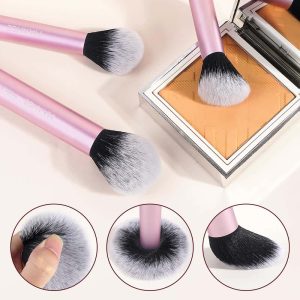 MAANGE Custom OEM&ODM 6PCS Makeup Brush Synthetic Hair 4pcs Powder Puff Customizable Facial Makeup Brush Set - 图片 4