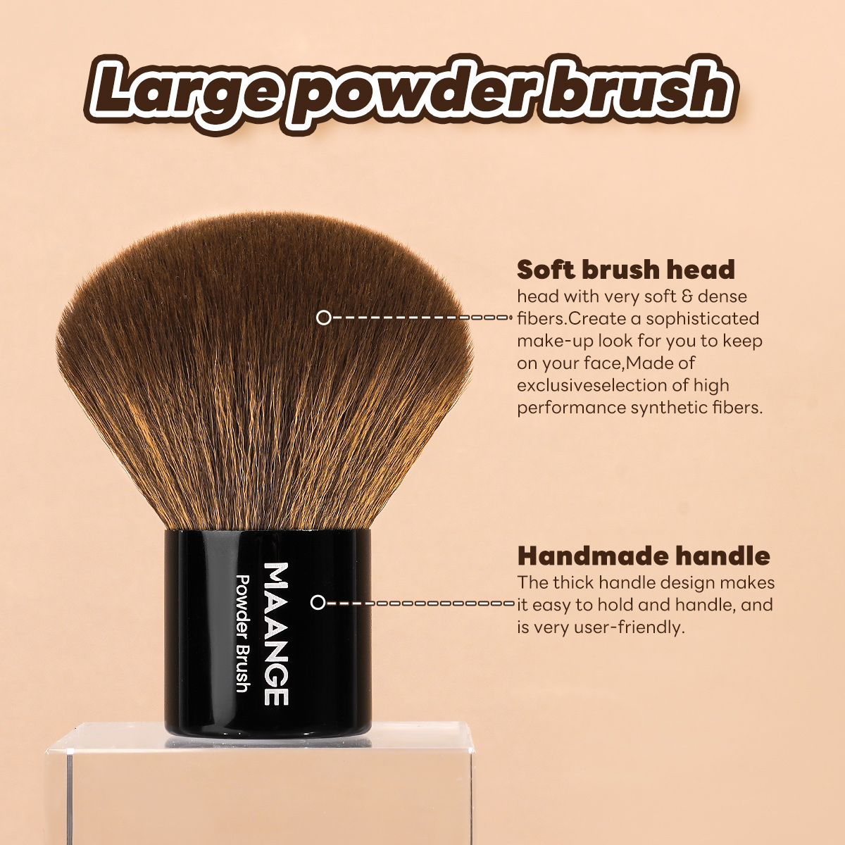 Maange High Quality Customized 1pcs Makeup Brush Loose Powder Foundation Contouring Makeup Brush Professional Makeup Brush Set - 图片 3