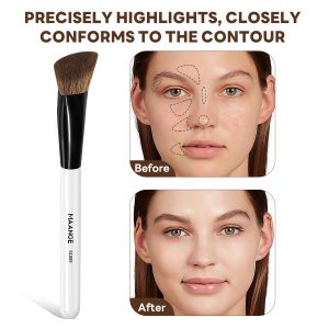 Maange Wholesale Professional 4pcs Makeup Brush Custom OEM&ODM Loose Powder Foundation Contouring Eyeshadow Makeup Brush Set - 图片 6