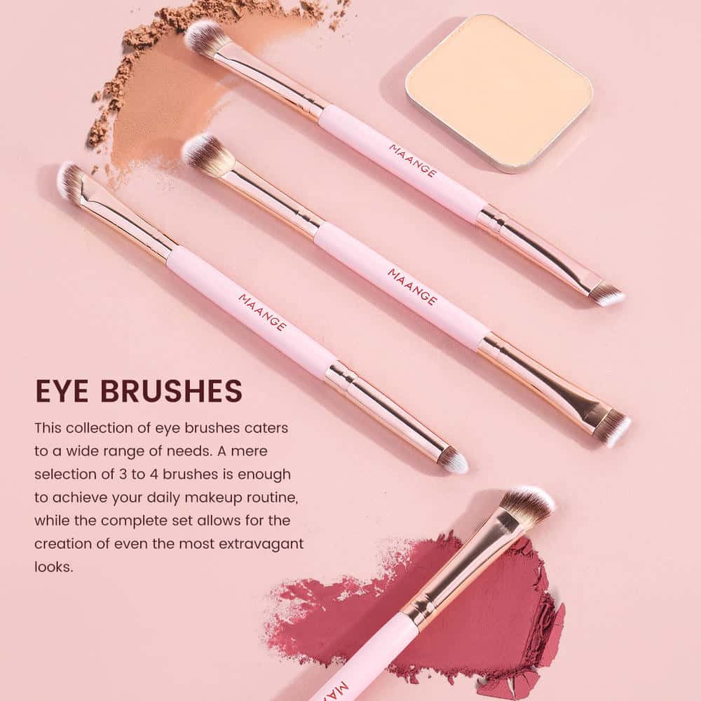 MAANGE Custom Logo OEM&ODM Luxury 7pcs Double-ended Makeup Brushes Set Private Label Facial Makeup Brush Set - 图片 4