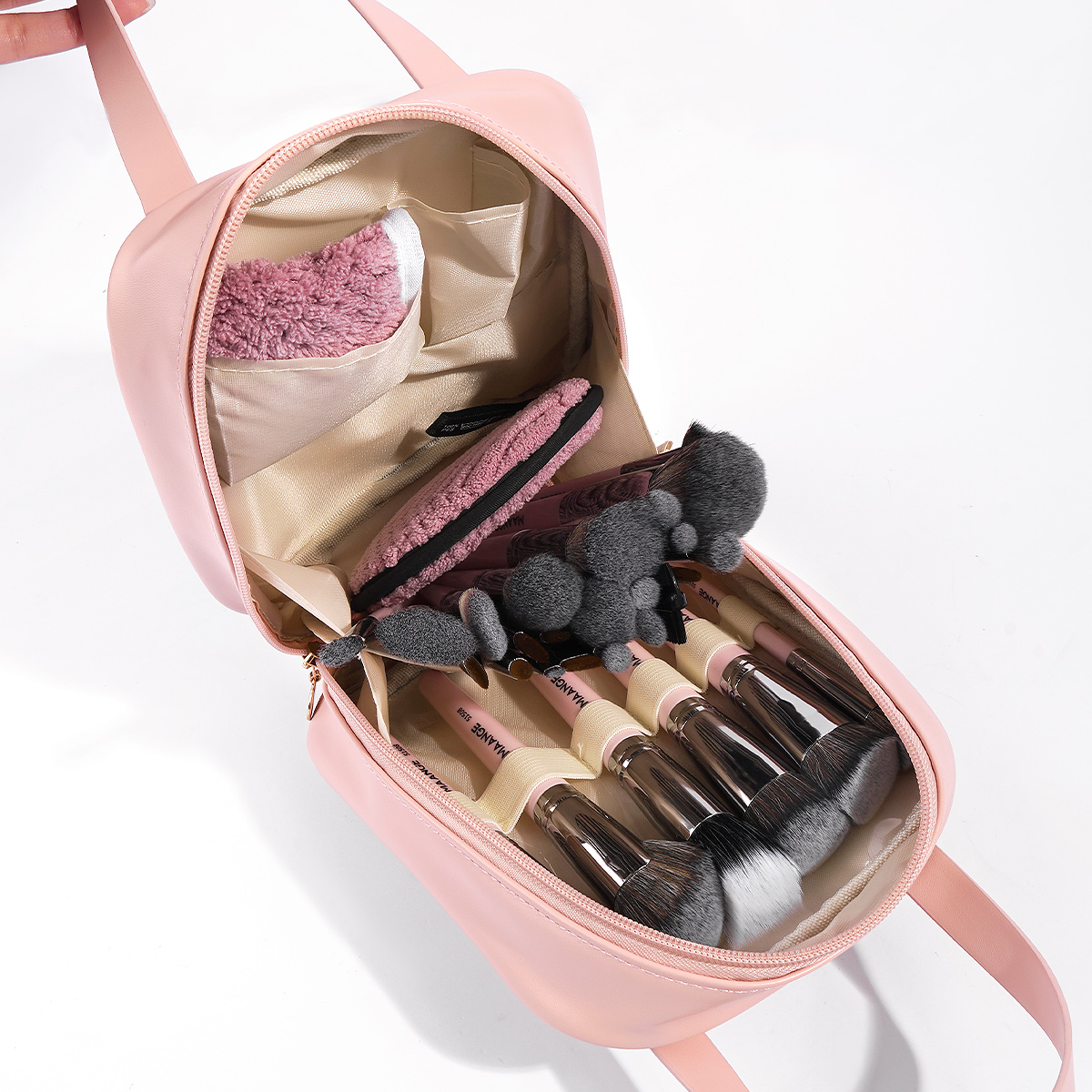 MAANGE Wholesale New Arrival Professional 32pcs Makeup Brushes Set Makeup Bag Makeup Remover Sponge Facial Makeup Brush Set - 图片 7