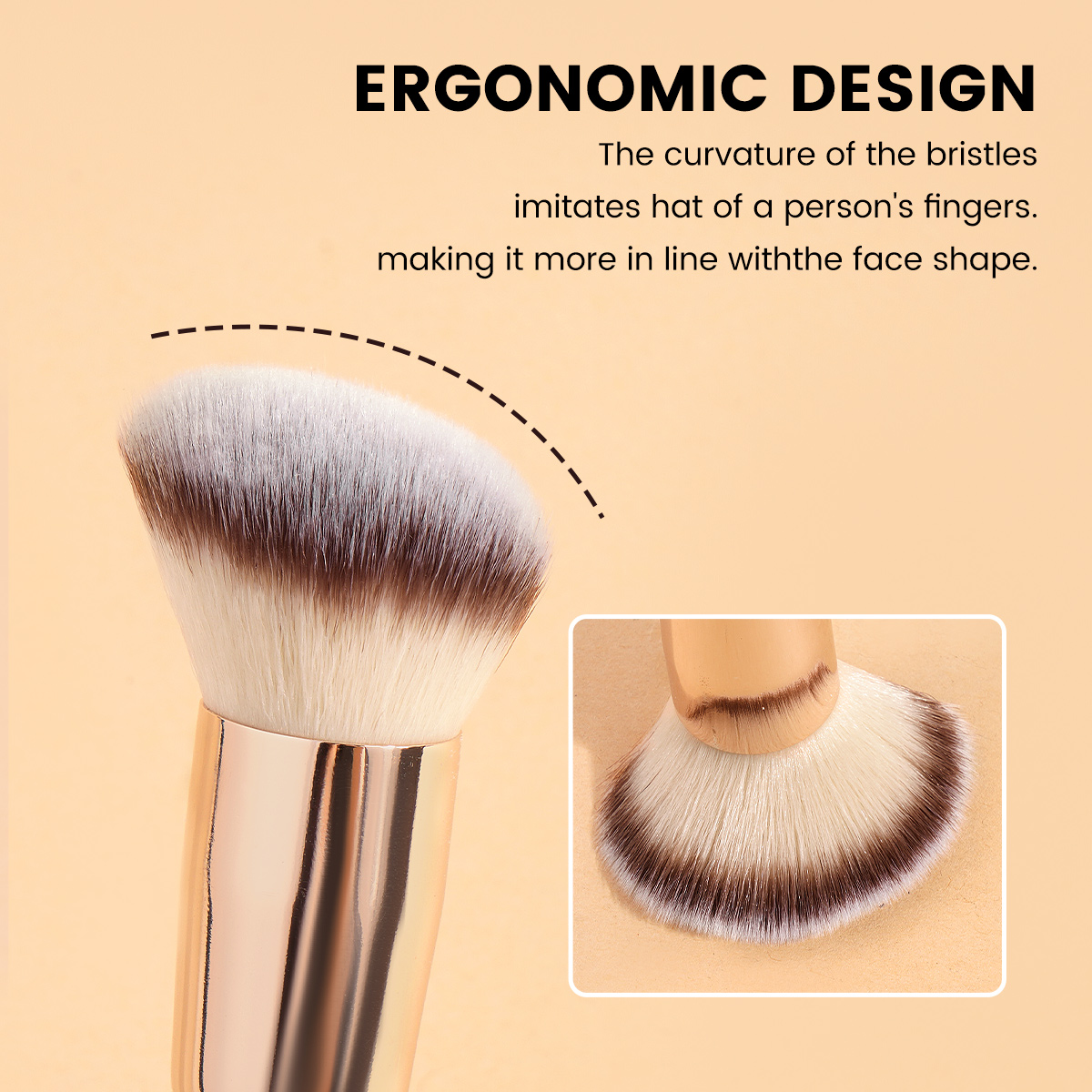 MAANGE Professional 14PCS Makeup Brush Foundation Blush Concealer Loose Powder Brush Highlighter Eyeshadow Makeup Brush Set - 图片 5
