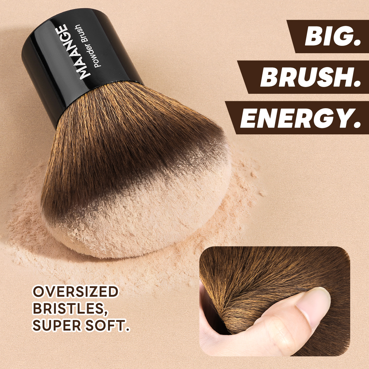 Maange Professional 4pcs Makeup Brush Set Custom OEM&ODM Logo Natural Wholesale Makeup Brushes Set Makeup Brush Kit - 图片 4