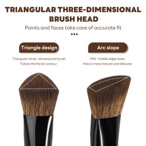 Maange Wholesale Professional 4pcs Makeup Brush Custom OEM&ODM Loose Powder Foundation Contouring Eyeshadow Makeup Brush Set - 图片 5