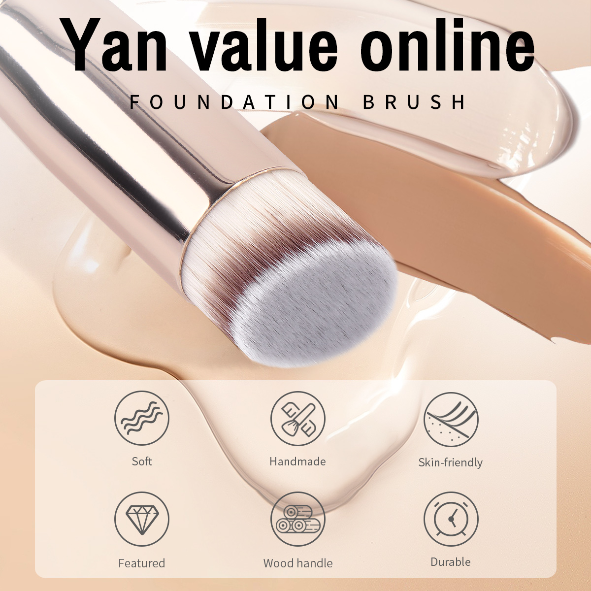 MAANGE Wholesale Customizable logo OEM&ODM 4PCS Makeup Brushes Private Label 4pcs Facial Professional Makeup Brush Set - 图片 5