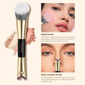 MAANGE Wholesale New Arrival 17pcs Gold Cosmetics Brush Set Travel Makeup Brushes Professional Makeup Brushes Set - 图片 7