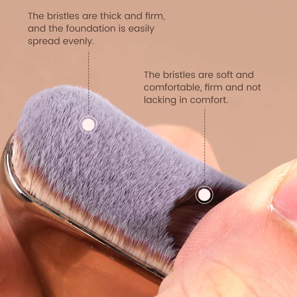 MAANGE 5PCS Aluminum Tube Face Professional Makeup Brushes Multi-Functional Angled Customizable&ODM Facial Makeup Brush Set - 图片 6
