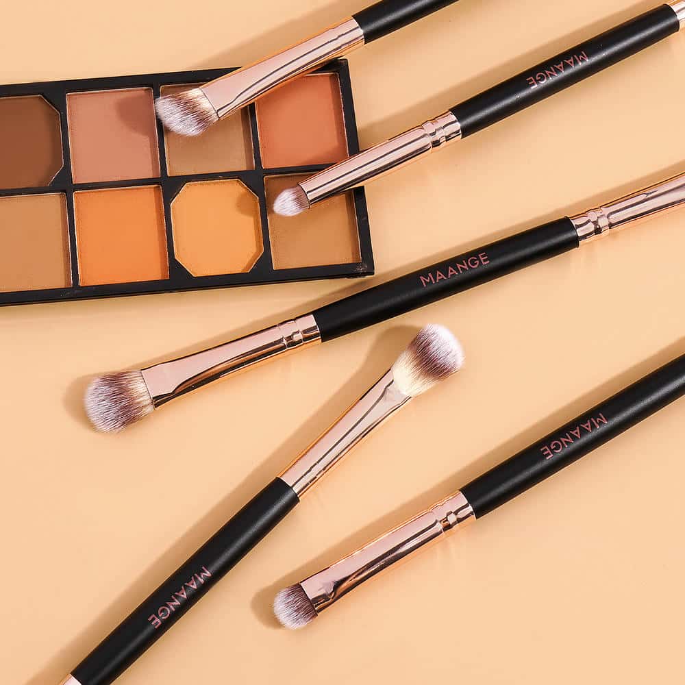 MAANGE Wholesale Custom logo OEM&ODM 10PCS Makeup Brushes Professional Private Label Cosmetic Brush Facial Makeup Brushes Kit - 图片 8