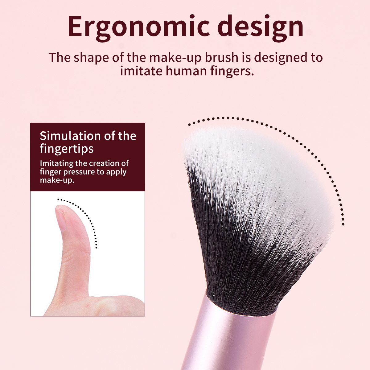 MAANGE Custom OEM&ODM 6PCS Makeup Brush Synthetic Hair 4pcs Powder Puff Customizable Facial Makeup Brush Set - 图片 3