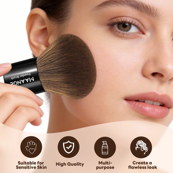Maange High Quality Customized 1pcs Makeup Brush Loose Powder Foundation Contouring Makeup Brush Professional Makeup Brush Set
