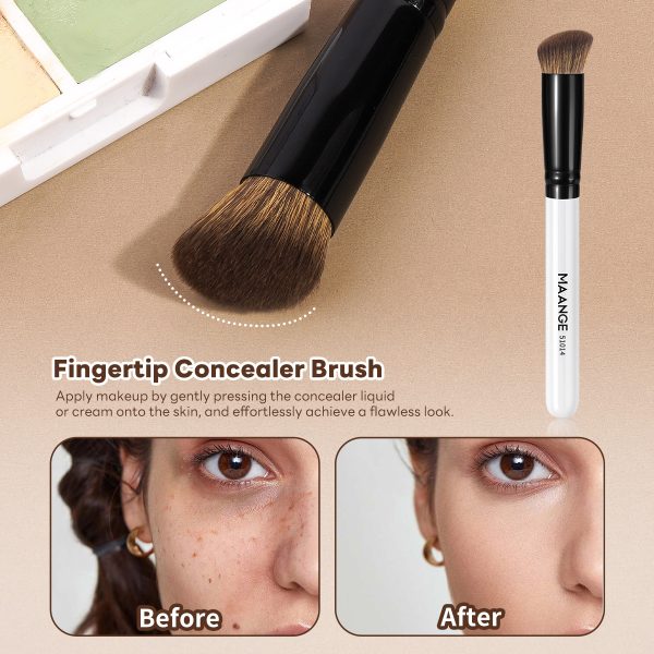 MAANGE Wholesale 3pcs Makeup Brush Custom OEM&ODM Foundation Brush Angled Concealer Brush Facial Makeup Brush