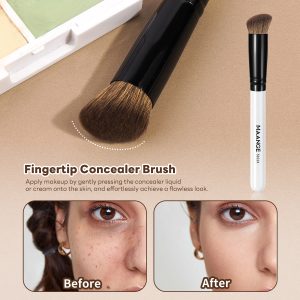 Maange Professional 4pcs Makeup Brush Set Custom OEM&ODM Logo Natural Wholesale Makeup Brushes Set Makeup Brush Kit - 图片 7
