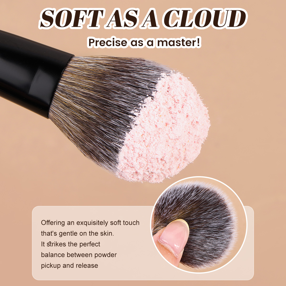 MAANGE Professionasl Custom OEM&ODM 3pcs Double End Makeup Brushes Facial Professional Makeup Brush Set - 图片 2