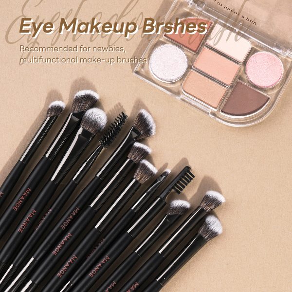 MAANGE Professional 17pcs Brush Set Premium Synthetic Foundation Concealer Eyeshadow Travelling or Daily Application Makeup Set