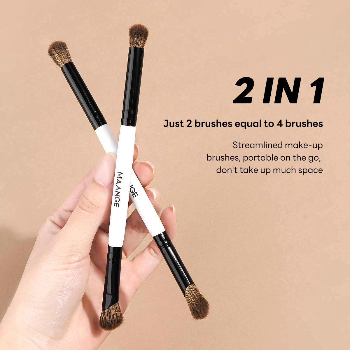 Maange Wholesale Professional 4pcs Makeup Brush Custom OEM&ODM Loose Powder Foundation Contouring Eyeshadow Makeup Brush Set - 图片 7