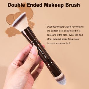 MAANGE 4pcs Double-headed Makeup Brush Foundation Brushes Blush Brush Concealer Professional Cosmetic Tools - 图片 3