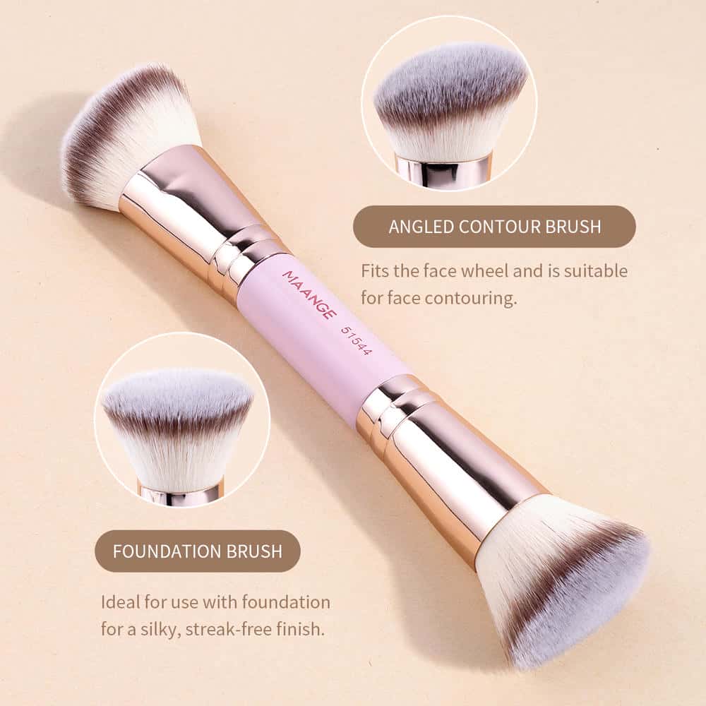 MAANGE Custom Logo OEM&ODM Luxury 7pcs Double-ended Makeup Brushes Set Private Label Facial Makeup Brush Set - 图片 6