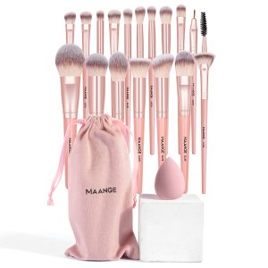 MAANGE Custom OEM&ODM Professional Makeup Set 18pcs Luxury Eyeliner Eyebrow Foundation Concealer Face Brushes Makeup Brush Set