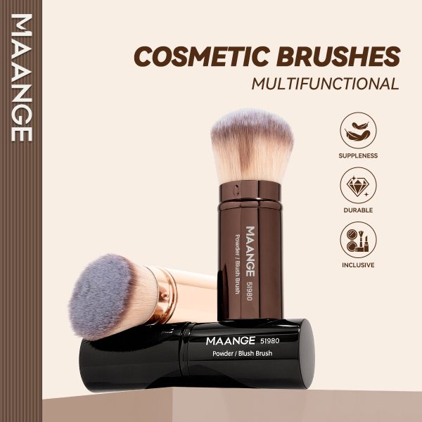 Single Foundation Brush Single Pack Makeup Brush Round-head Telescopic Brush Foundation Makeup Brush