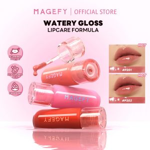 MAGEFY Lip Gloss Hydrating Lip Glaze Clear Watery Lip Essence Lip Oil Moisturizing Non-Sticky