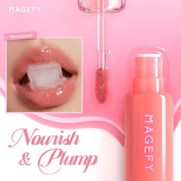 MAGEFY Lip Gloss Hydrating Lip Glaze Clear Watery Lip Essence Lip Oil Moisturizing Non-Sticky