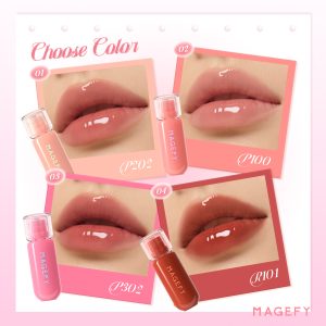 MAGEFY Lip Gloss Hydrating Lip Glaze Clear Watery Lip Essence Lip Oil Moisturizing Non-Sticky - 图片 5