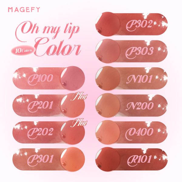 MAGEFY Lip Gloss Hydrating Lip Glaze Clear Watery Lip Essence Lip Oil Moisturizing Non-Sticky