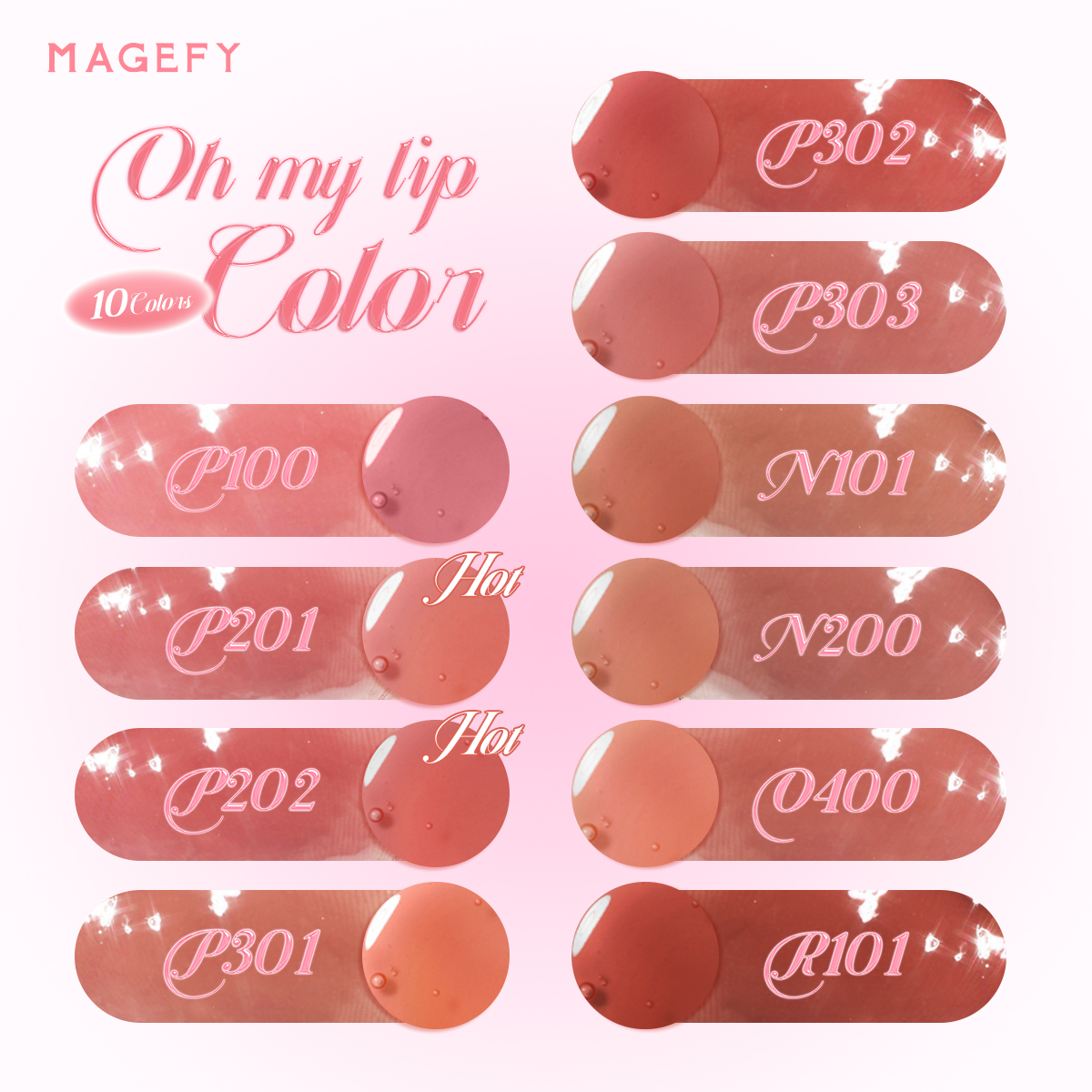 MAGEFY Lip Gloss Hydrating Lip Glaze Clear Watery Lip Essence Lip Oil Moisturizing Non-Sticky - 图片 7