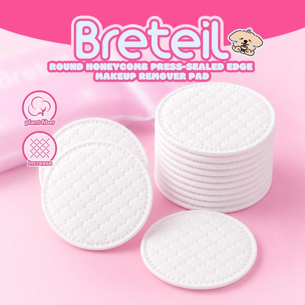 Breteil Wholesale Makeup Remover Pads Wet Compress Pads Cosmetic Pads 2-in-1 Makeup Remover and Skincare Pads