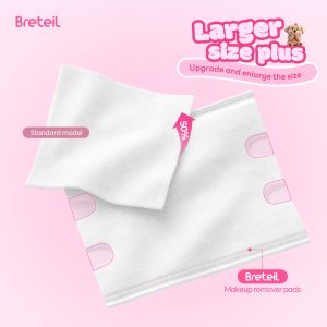 Breteil New Arrival Thick Cotton Pads  Silky Soft Deep Cleansing Multi-Use As a Wet Compress Pad Dry Wet Use Makeup Remover Pad - 图片 3