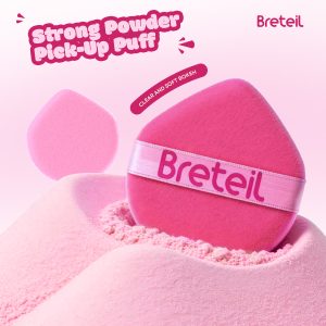 Breteil Wholesale Powder Puff Loose Sponge Washable Powder Powder Cosmetic Soft Cotton Puff Teardrop-shaped Powder Puff - 图片 2