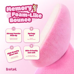 Breteil Wholesale Powder Puff Loose Sponge Washable Powder Powder Cosmetic Soft Cotton Puff Triangle-shaped Powder Puff - 图片 2